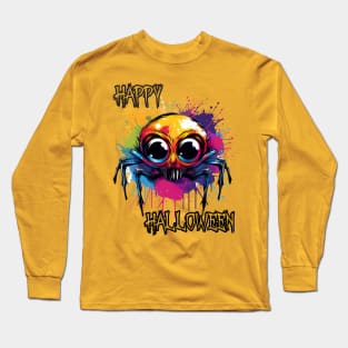 Spooky Spider Happy Halloween Long Sleeve T-Shirt